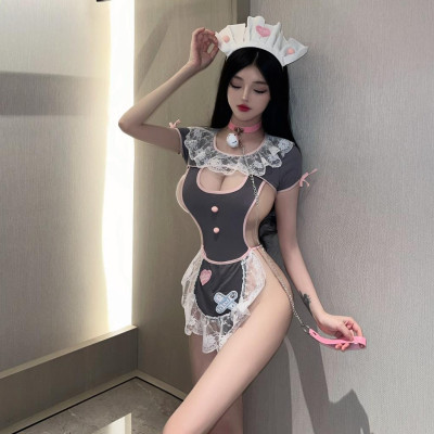 Tặng Kèm Bờm Tóc - Cosplay Nữ Hầu Gái, Nữ Bồi Bàn, Nữ Phục Vụ, Set Đồ Lót Nữ Gợi Cảm Tôn Dáng C033