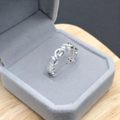 Nhẫn Nữ Bạc 925 Kim Tiền Phay Bản To Tài lộc May Mắn Bạc Hiểu Minh NU498