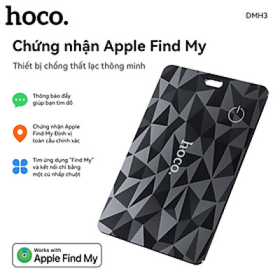 Thẻ định vị Ho,co DMH3 siêu mỏng, pin 100mAh sạc lại được, chống nước IP68, định vị toàn cầu cho iOS - Hàng chính hãng
