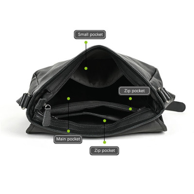 Túi đeo chéo nam dáng ngang BHL068 chuẩn da bò thật