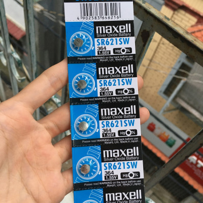 Pin Đồng hồ đeo tay Maxell SR621SW 1.55V 364 vỉ 5 viên