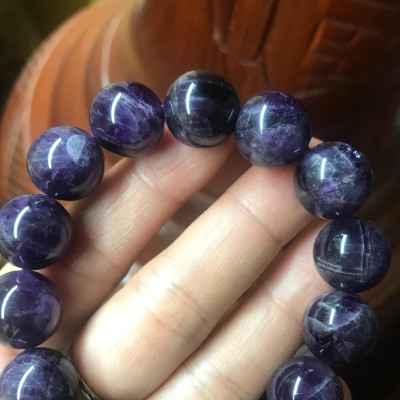 VÒNG THẠCH ANH TÍM TỰ NHIÊN 14LY NÈ CÁC ANH NAM MỆNH HỎA MỆNH THỔ 