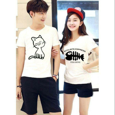 Áo thun cặp đôi in họa tiết so cute chất thun đẹp - Giá 1 áo