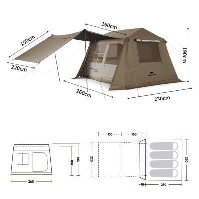 Lều cắm trại Village 6.0 lắp dựng nhanh thế hệ 2 NatureHike CNK2300ZP021