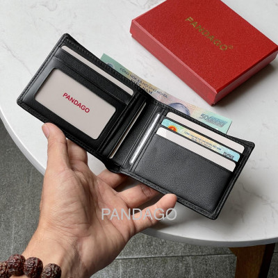 Ví Da Nam PANDAGO Serena 03 Dáng Ngang Gập Đôi Da Thật Thời Trang