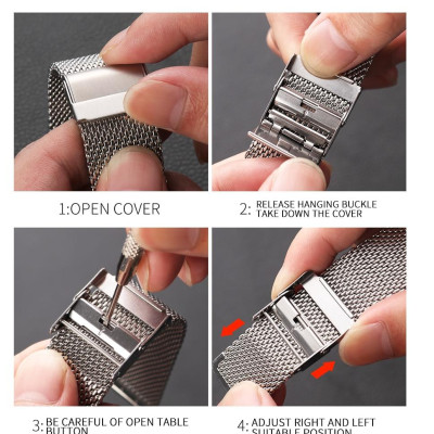 Dây đồng hồ thép không gỉ dây mesh cao cấp YE-008