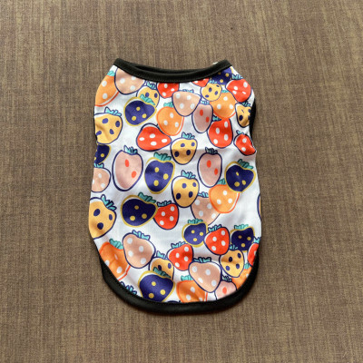 ÁO THUN BA LỖ DÂU TÂY THÔNG HƠI SIÊU DỄ THƯƠNG TỪ 1-5KG DÀNH CHO THÚ CƯNG CHÓ MÈO