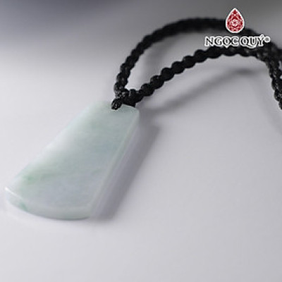 Mặt vô sự bài cẩm thạch - ngọc phỉ thúy type A chất nếp mệnh hỏa mộc - Ngọc Quý Gemstones