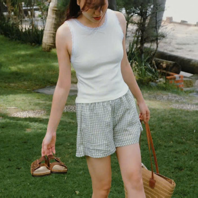 Quần ca ro ngắn | đồ ngủ thoáng mát