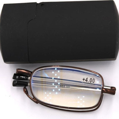 Kính lão gọng xếp 868 màu nâu tròng lão 4 độ_nam