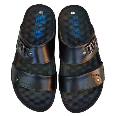 Dép Nam Quai Ngang Da Bò Thật TiTi ĐÔ Cao Cấp DNA2082d