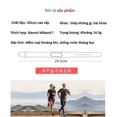 Dây Silicon cao cấp hai khóa nhiều màu sắc dành cho Xiaomi Miband 5 6 7