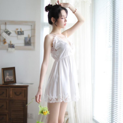 Váy ngủ sexy phi lụa 2 dây đơn giản sang trọng