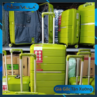 Vali Nhựa Dẻo PP NiceVilla Màu Xanh Lá Chống bể Vỡ Siêu Bền Size 20inch & 24inch Giá Sỉ [Hỏa Tốc HCM]