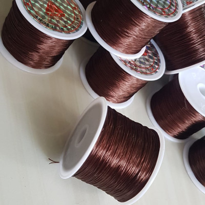 Cuộn Dây Thun CO GIÃN màu Nâu chuyên xỏ vòng đeo tay hạt chuỗi Dây này là dây thun chuyên xỏ vòng chuỗi màu Nâu, có đủ màu Anh Chị đang đeo chuỗi muốn thay dây khác cho vòng thì đặt cuộn Thun chỉ này nhé