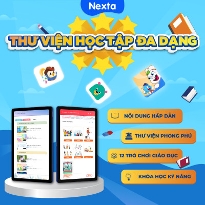 Máy tính bảng học tập thông minh Nexta Edutab Kid cho bé từ 5-8 tuổi - quản lý thời gian cho trẻ - 1 đổi 1 trong vòng 30 ngày, bảo hành 12 tháng