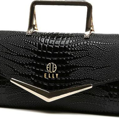 Túi clutch nữ cao cấp da thật ELLY – EC38 màu đen