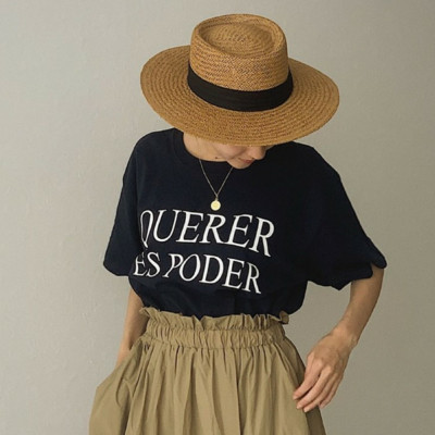 Nón đi biển mũ cói vành phẳng cao bồi chống nắng UV thoáng mát dona22051901