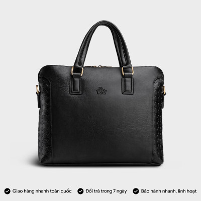 Cặp Công Sở Lata ( Thời trang nam basic đựng laptop 14,6 inch - Cặp da CA28 )