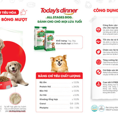 [ 5KG ] Thức ăn hạt cho chó mọi lứa tuổi TODAY