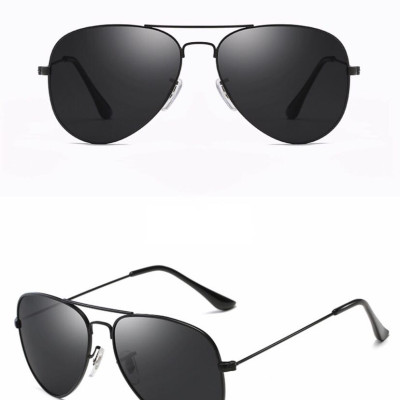 Kính xinh, Kính râm Mắt tròn Tròng đen thủy tinh dáng cổ điển cao cấp