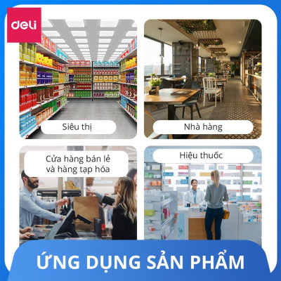 Máy Quét Mã Vạch 1D 2D Đa Ứng Dụng Deli - Quét Mã Bar Code QR Siêu Thị, Cửa Hàng Tạp Hóa, Kho Hàng, Kết Nối USB Có Dây Đa Thiết Bị Thông Minh - Hàng Chính Hãng- ES201 ES211