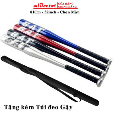 Gậy Bóng Chày Thép Cứng Dài 81Cm (32 inchs) Tặng Kèm Túi Đựng Chuyên Dụng Hợp Kim Cao Cấp Chính Hãng miDoctor