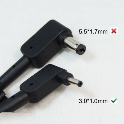 Sạc 65W dành cho Laptop Acer (các loại) chân: 5.5mm*1.7mm và 3.0mm*1.1mm kèm dây nguồn - Hàng nhập khẩu