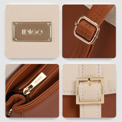 Balo nữ công sở nhỏ gọn, balo da nữ phối màu FBP2 - 4327