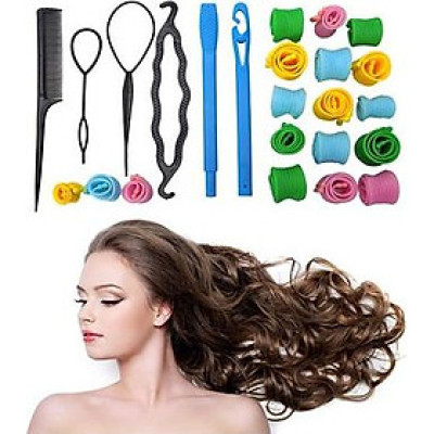 Bộ uốn tóc không nhiệt cúp phồng + 4 dụng cụ tạo kiểu