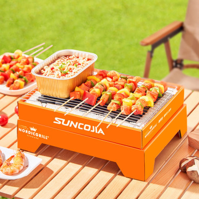 Bếp nướng kèm than, vỉ nướng, Bếp nướng than di động, tiện lợi,ít khói, linh hoạt kèm quà tặng