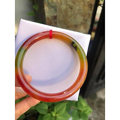 VÒNG CẨM THẠCH TỨ QUÝ size 53 ĐỎ TƯƠI MAY MẮN ĐẬM ĐẸP QUÁ NỮ 52KG ĐẾN 65KG