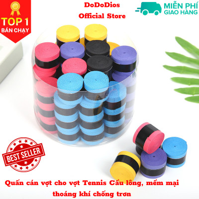 Quấn cán vợt cầu lông dododios (Hộp 30 cái) quấn cán tennis, cầu lông mềm mại thoáng khí độ bền cao, Quấn cán Tennis, dây quốn cán vợt Cầu lông Hộp 30 cái mềm mại độ bền cao, có thiết kế tăng ma sát chống trượt, cải tiến vật liệu thấm hút mồ hôi