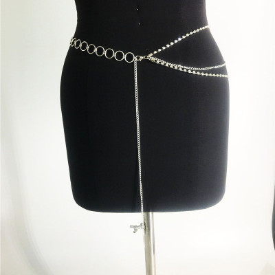 Belt thắt lưng belt váy chuỗi xích mắt đá độc đáo ấn tượng siêu tôn dáng