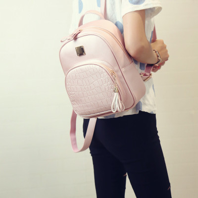 Balo Nữ Cao Cấp, Balo Nữ Họa Tiết Da Cá Sấu Vải Nylon Chống Thấm, Nhiều Ngăn Rộng Rãi Tiện Dụng, Balo Đi Chơi, Du Lịch, Dã Ngoại 