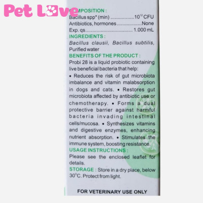 Men vi sinh hỗ trợ tiêu hóa cho chó mèo Vemedim Probi 28