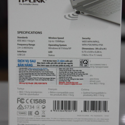 Bộ Chuyển Đổi USB Wifi Nano TP-Link TL-WN725N Chuẩn N 150Mbps - Hàng Chính Hãng
