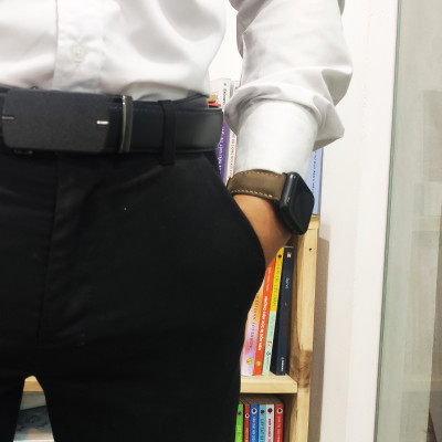 Dây đồng hồ dành cho AW da bò Vintage D116 - Hàng khâu tay thủ công cao cấp