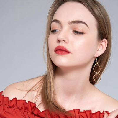 Bông tai nữ dáng dài vặn xoắn BT163