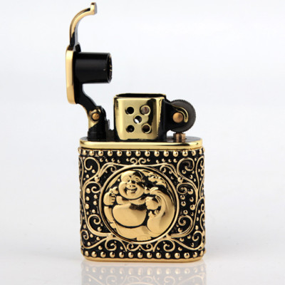 Vỏ Hột Quẹt Bật Lửa Xăng Đá Zorro Z506-634 Hình Phật Di Lặc Cao Cấp Độc Đáo - Dùng Xăng Bấc