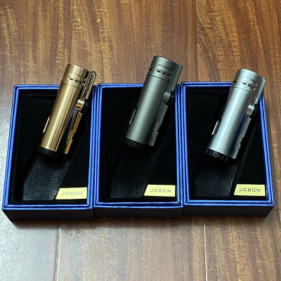 Vỏ Hột Quẹt Bật Lửa Gas Jobon ZB-321 Khò 4 Tia Cực Mạnh Kèm Đục - Nhiều Màu