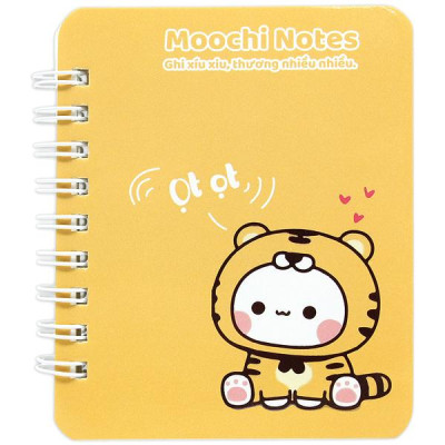 Sổ Lò Xo Moochi Notes A7 - Kẻ Ngang - 160 Trang 300gsm - The Sun 01