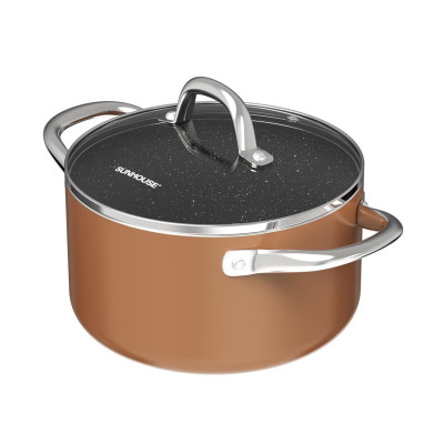 Bộ Nồi Chảo Chống Dính Đáy Từ Sunhouse SHG8081MB - Hàng Chính Hãng