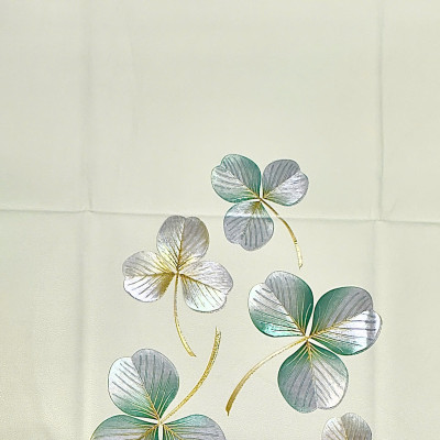 Khăn trải bàn W.751 90x150 cm, hoa văn nổi - nhũ vàng sang trọng không thấm nước, dễ làm sạch