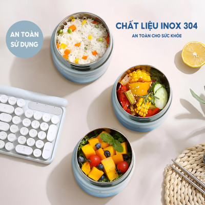 Hộp cơm giữ nhiệt cho bé Lebenlang LBL3032, cà men chất liệu inox304, dung tích 300ml, thiết kế nhỏ gọn - hàng chính hãng