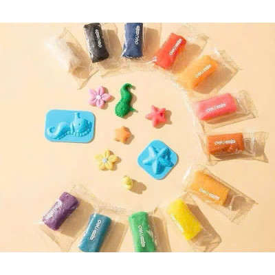 Đất Nặn Hữu Cơ 24 Màu Kèm 6 Khuôn - Chất Liệu An Toàn Cho Bé - HÀNG CHÍNH HÃNG MINIIN