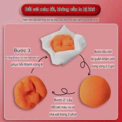 Đất Nặn Hữu Cơ 24 Màu Kèm 6 Khuôn - Chất Liệu An Toàn Cho Bé - HÀNG CHÍNH HÃNG MINIIN