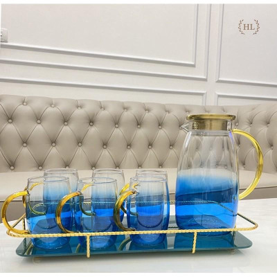 KHAY THUỶ TINH CƯỜNG LỰC KHUNG HỢP KIM MẠ VÀNG CHUYÊN DỤNG ĐỂ BÌNH CỐC HOME DECOR | Khay đựng đồ phong cách Bắc âu