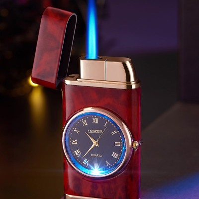 Vỏ Hột Quẹt Bật Lửa Gas HF602 Khò 1 Tia Kiêm Đồng Hồ La Mã - Nhiều Màu Nhiều Họa Tiết