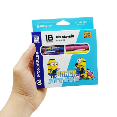 Hộp 18 Bút Sáp Dầu Minions - Hồng Hà 8132